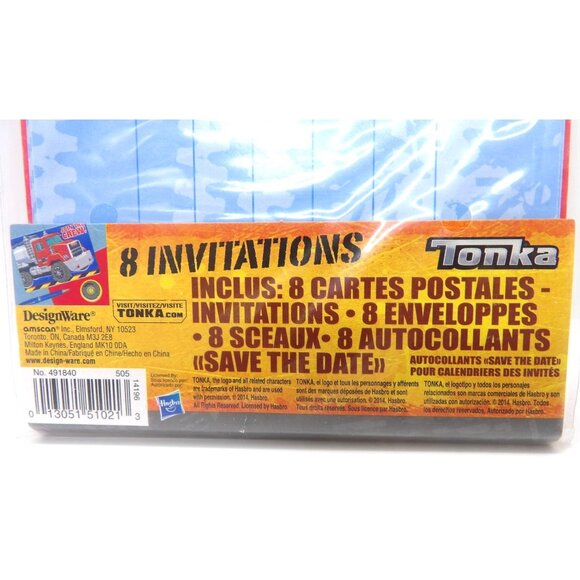 Tonka Hot Wheels Child's Party Invitations Lot of 3 8 per. pack - Picture 3 of 3